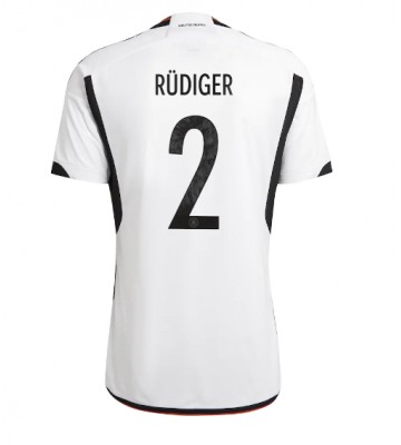 Tyskland Antonio Rudiger #2 Hjemmedrakt VM 2022 Kortermet
